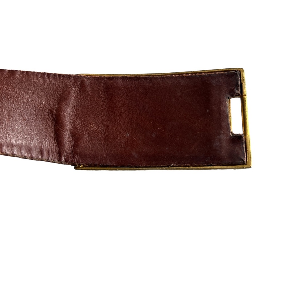 VINTAGE JUDITH LEIBER LEATHER WAIST BELT - Picture 7 of 8